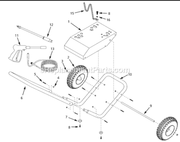 Part Location Diagram of PM004200AV Campbell Hausfeld Engine